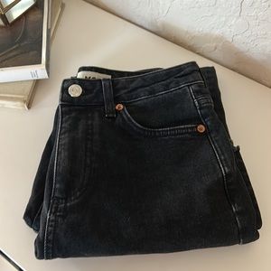 Topshop Raw Hem Straight Leg Jean